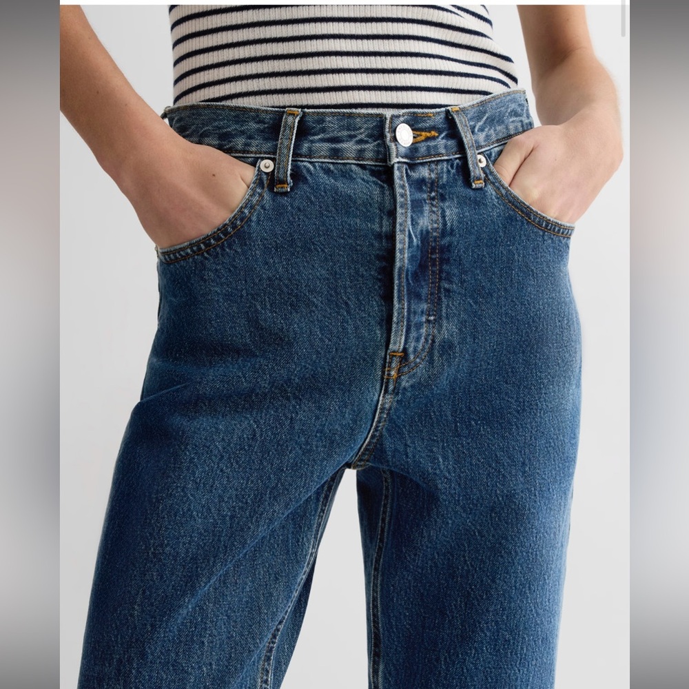 Everlane Blue Straight Leg Pants - Picture 2 of 7